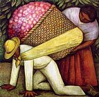 The Flower Carrier I by Diego Rivera